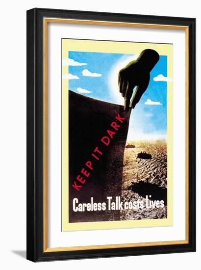 Careless Talk Costs Lives-null-Framed Art Print