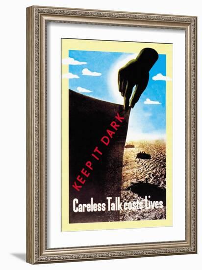 Careless Talk Costs Lives-null-Framed Art Print