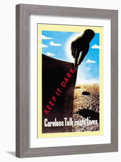 Careless Talk Costs Lives-null-Framed Art Print