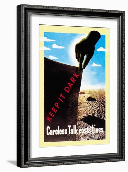 Careless Talk Costs Lives-null-Framed Art Print