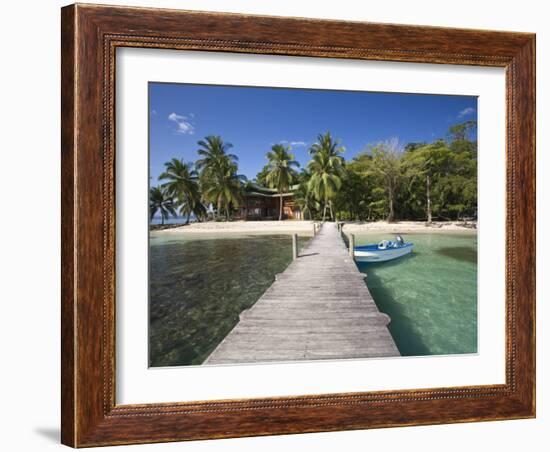 Carenero Island Beach and Pier, Bocas Del Toro Province, Panama-Jane Sweeney-Framed Photographic Print