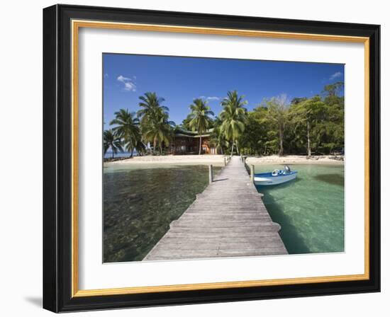 Carenero Island Beach and Pier, Bocas Del Toro Province, Panama-Jane Sweeney-Framed Photographic Print