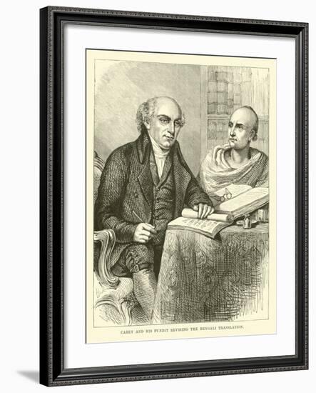 Carey and His Pundit Revising the Bengali Translation-null-Framed Giclee Print