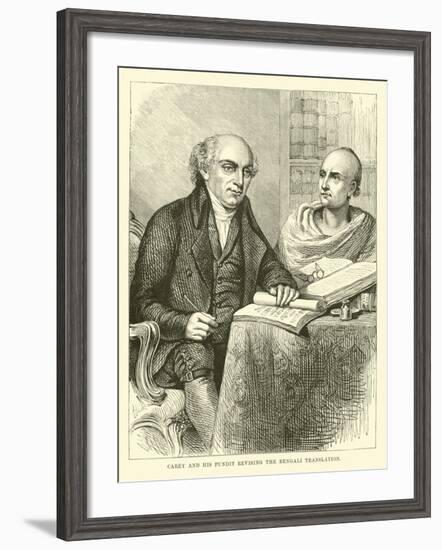 Carey and His Pundit Revising the Bengali Translation-null-Framed Giclee Print