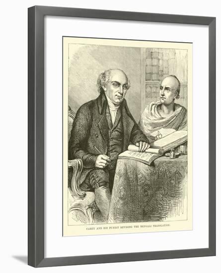 Carey and His Pundit Revising the Bengali Translation-null-Framed Giclee Print