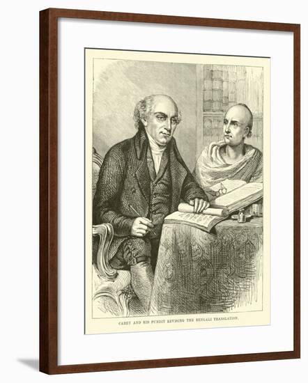 Carey and His Pundit Revising the Bengali Translation-null-Framed Giclee Print