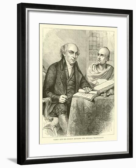 Carey and His Pundit Revising the Bengali Translation-null-Framed Giclee Print