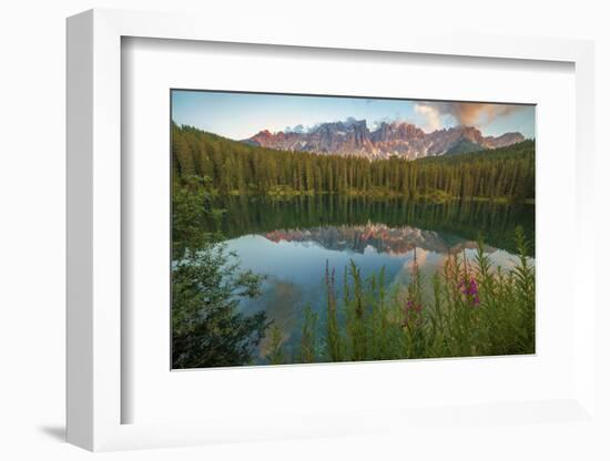 Carezza's Lake, Dolomites, Bolzano, Trentino Alto Adige, Italy.-ClickAlps-Framed Photographic Print