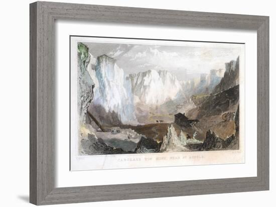 Carglaze Tin Mine, Near St Austell, Cornwall, England, C1825-Thomas Allom-Framed Giclee Print