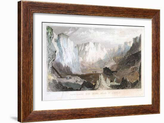 Carglaze Tin Mine, Near St Austell, Cornwall, England, C1825-Thomas Allom-Framed Giclee Print