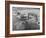 Cargo Boat Passing under Bridge-Charles Rotkin-Framed Photographic Print