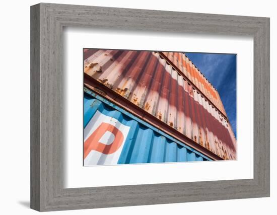 Cargo container buildings, Christchurch, South Island, New Zealand-null-Framed Photographic Print