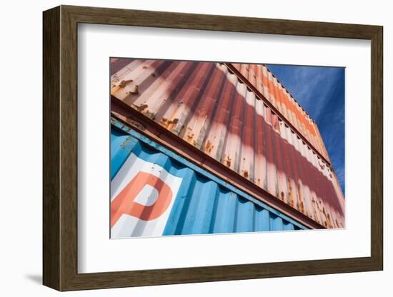 Cargo container buildings, Christchurch, South Island, New Zealand-null-Framed Photographic Print