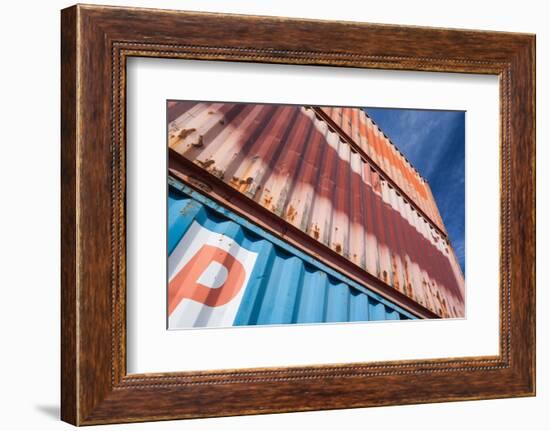 Cargo container buildings, Christchurch, South Island, New Zealand-null-Framed Photographic Print