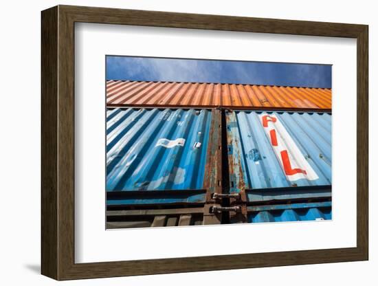 Cargo container buildings, Christchurch, South Island, New Zealand-null-Framed Photographic Print