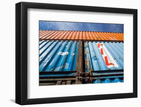 Cargo container buildings, Christchurch, South Island, New Zealand-null-Framed Photographic Print