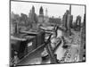 Cargo Ship on Chicago River-null-Mounted Photographic Print