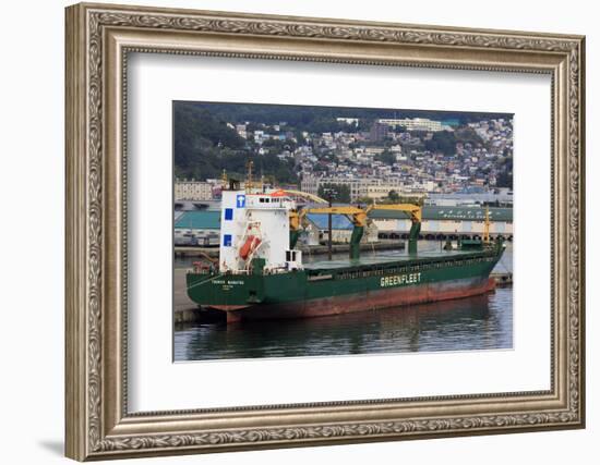 Cargo ship, Otaru Port, Hokkaido Prefecture, Japan, Asia-Richard Cummins-Framed Photographic Print