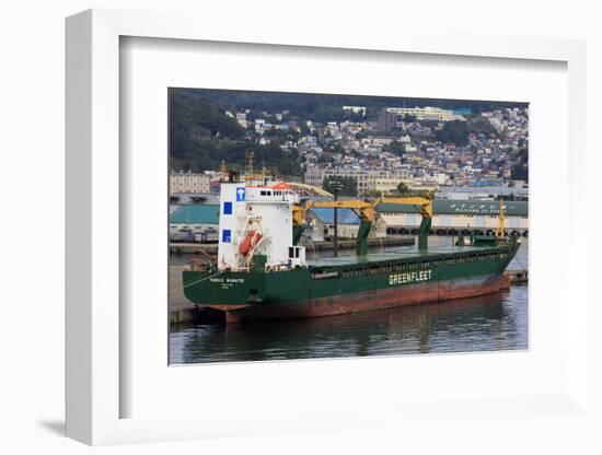 Cargo ship, Otaru Port, Hokkaido Prefecture, Japan, Asia-Richard Cummins-Framed Photographic Print