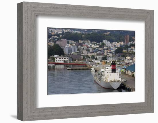 Cargo ship, Otaru Port, Hokkaido Prefecture, Japan, Asia-Richard Cummins-Framed Photographic Print