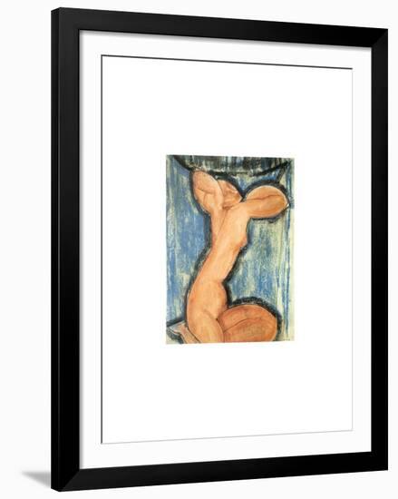 Cariatide, c.1913-14-Amedeo Modigliani-Framed Serigraph