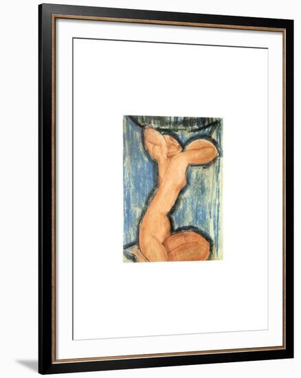 Cariatide, c.1913-14-Amedeo Modigliani-Framed Serigraph