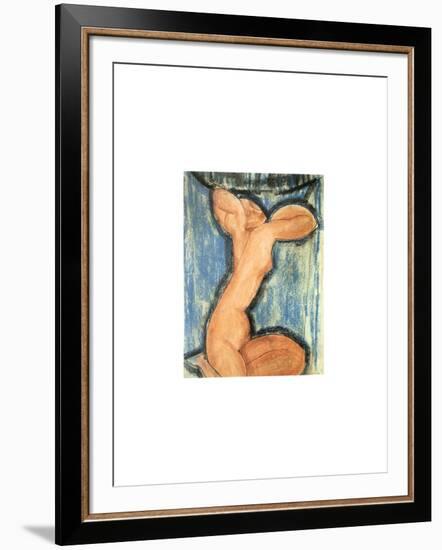 Cariatide, c.1913-14-Amedeo Modigliani-Framed Serigraph