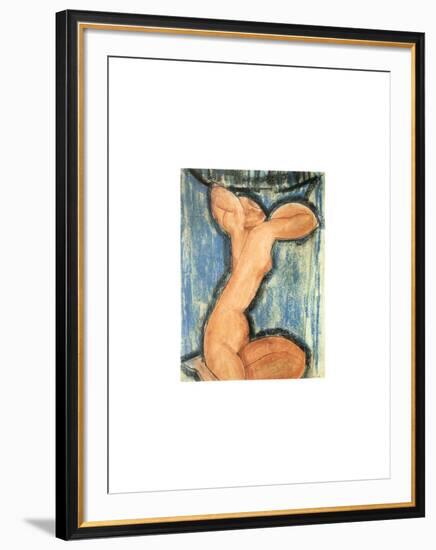 Cariatide, c.1913-14-Amedeo Modigliani-Framed Serigraph