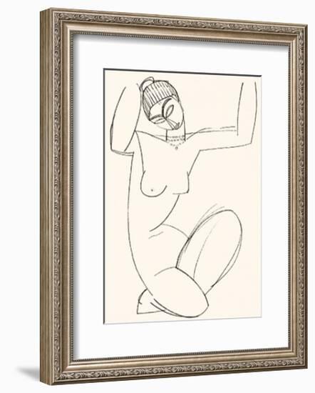 Cariatide-Amedeo Modigliani-Framed Serigraph