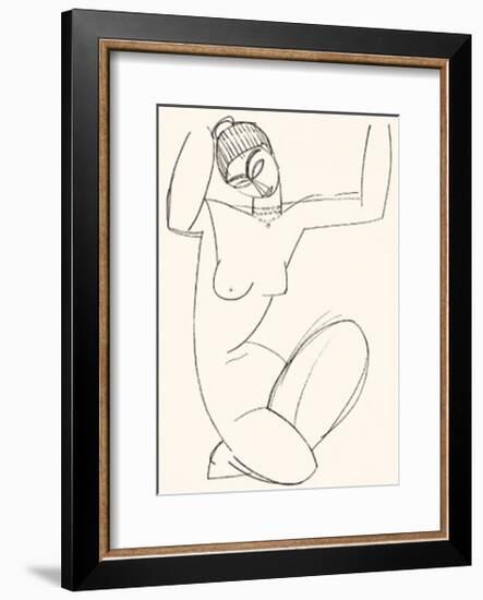 Cariatide-Amedeo Modigliani-Framed Serigraph