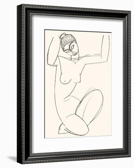 Cariatide-Amedeo Modigliani-Framed Serigraph