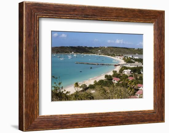 Caribbean, Anguilla. View of Boats in Harbor-Alida Latham-Framed Photographic Print