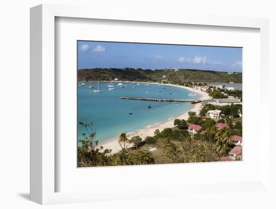 Caribbean, Anguilla. View of Boats in Harbor-Alida Latham-Framed Photographic Print