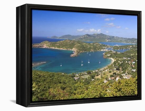 Caribbean, Antigua and Barbuda, English Harbour from Shirley's Heights-Michele Falzone-Framed Premier Image Canvas