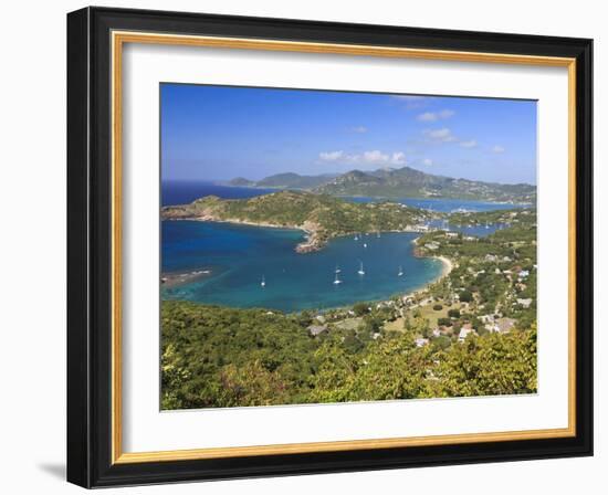 Caribbean, Antigua and Barbuda, English Harbour from Shirley's Heights-Michele Falzone-Framed Photographic Print