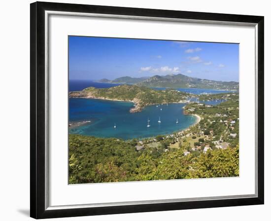 Caribbean, Antigua and Barbuda, English Harbour from Shirley's Heights-Michele Falzone-Framed Photographic Print