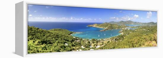 Caribbean, Antigua and Barbuda, English Harbour from Shirley's Heights-Michele Falzone-Framed Premier Image Canvas