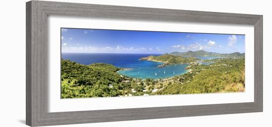 Caribbean, Antigua and Barbuda, English Harbour from Shirley's Heights-Michele Falzone-Framed Photographic Print