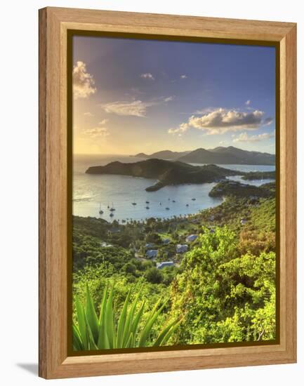 Caribbean, Antigua and Barbuda, English Harbour from Shirley's Heights-Michele Falzone-Framed Premier Image Canvas