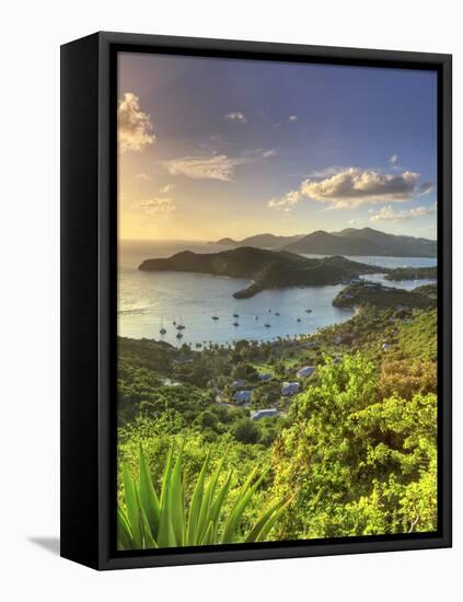 Caribbean, Antigua and Barbuda, English Harbour from Shirley's Heights-Michele Falzone-Framed Premier Image Canvas