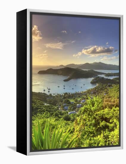 Caribbean, Antigua and Barbuda, English Harbour from Shirley's Heights-Michele Falzone-Framed Premier Image Canvas