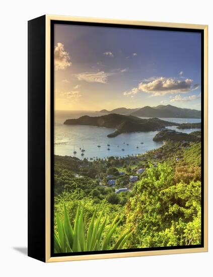 Caribbean, Antigua and Barbuda, English Harbour from Shirley's Heights-Michele Falzone-Framed Premier Image Canvas