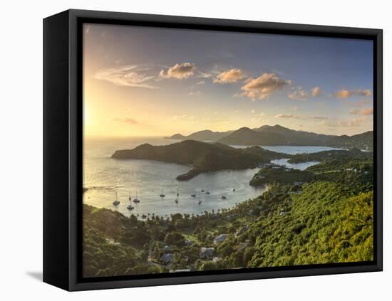 Caribbean, Antigua and Barbuda, English Harbour from Shirley's Heights-Michele Falzone-Framed Premier Image Canvas