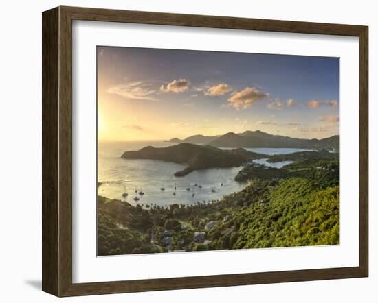 Caribbean, Antigua and Barbuda, English Harbour from Shirley's Heights-Michele Falzone-Framed Photographic Print