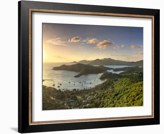 Caribbean, Antigua and Barbuda, English Harbour from Shirley's Heights-Michele Falzone-Framed Photographic Print