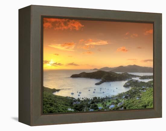 Caribbean, Antigua and Barbuda, English Harbour from Shirley's Heights-Michele Falzone-Framed Premier Image Canvas