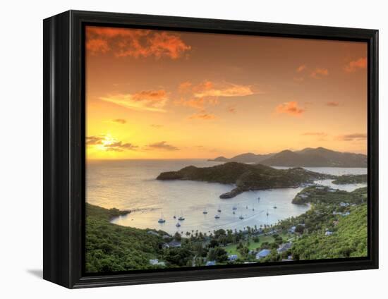 Caribbean, Antigua and Barbuda, English Harbour from Shirley's Heights-Michele Falzone-Framed Premier Image Canvas