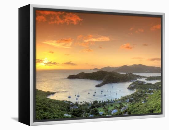 Caribbean, Antigua and Barbuda, English Harbour from Shirley's Heights-Michele Falzone-Framed Premier Image Canvas