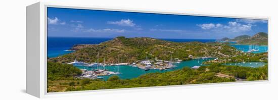 Caribbean, Antigua, English Harbour from Shirley Heights-Alan Copson-Framed Premier Image Canvas
