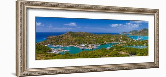 Caribbean, Antigua, English Harbour from Shirley Heights-Alan Copson-Framed Photographic Print